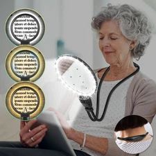 30X 10X Magnifying Glass with Light, Large Hands Free Magnifying Glass for Re...