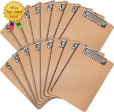Mini Clipboards, 16 Pack 6" X 9" Small Clipboards Bulk, Wooden Memo Mini Clip Bo