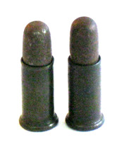 Two 2 Mattel Solid Metal Toy Long-Nose Chamber Bullets Used Condition