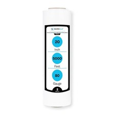 2 Rolls of 20" x 5000' 80 Ga Cast Machine Stretch Film Dark White Shrink Wrap