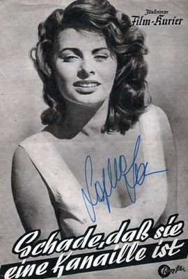 Sophia Loren - original sign. Filmprogramm - ''SCHADE DAS SIE EINE KANAILLE IST''