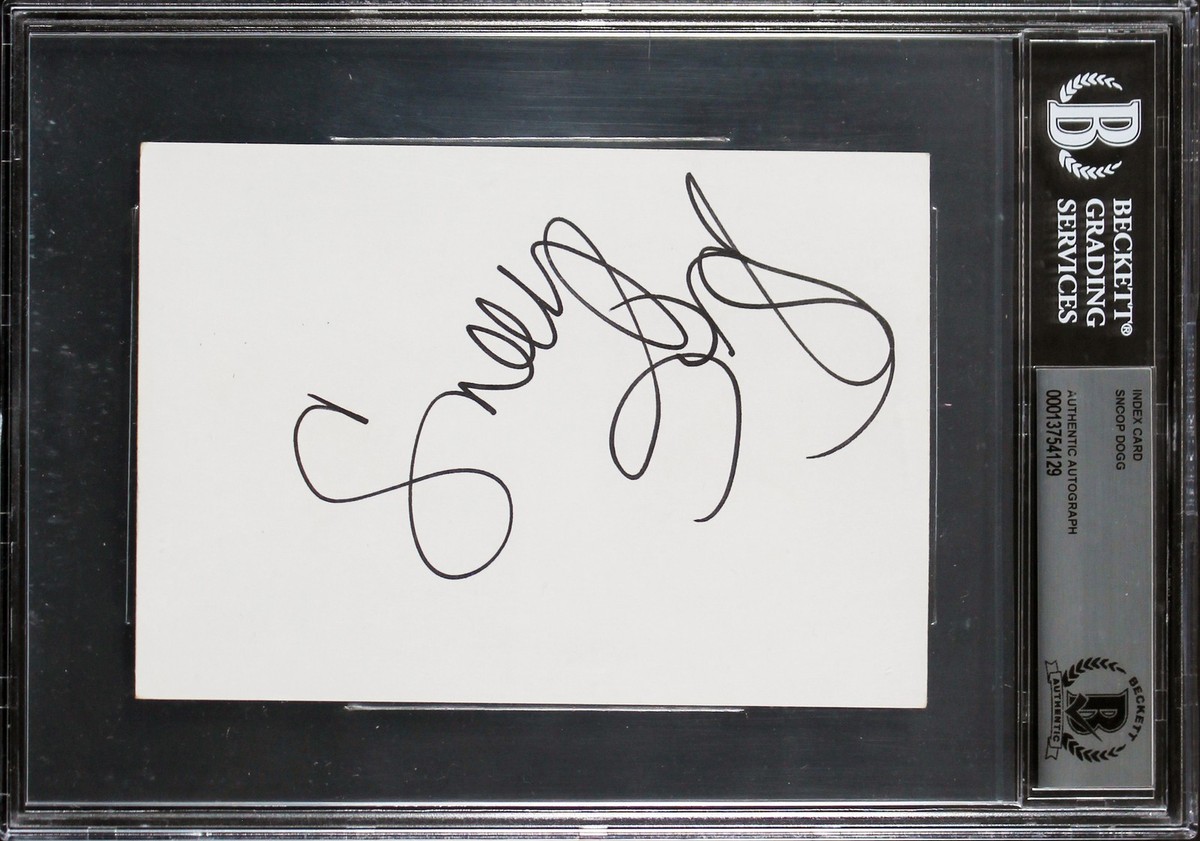 Snoop Dogg Rapper & Actor Authentic Signed 4x6 Index Card BAS