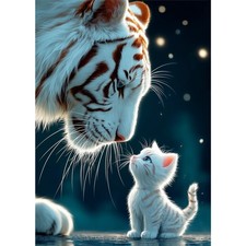 MEIYUDA Tiger Diamond Painting Kits for Adults, 5D Tiger and Cat Diamond Art ...