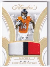 2025 Flawless COURTLAND SUTTON Flawless Patches 9/25 - Broncos