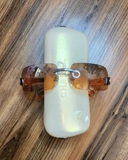 Chanel Rimless Orange Sunglasses with Origina...