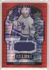 2020-21 Upper Deck Allure Rookie Red Rainbow Jerseys Egor Korshkov #85 0dc5