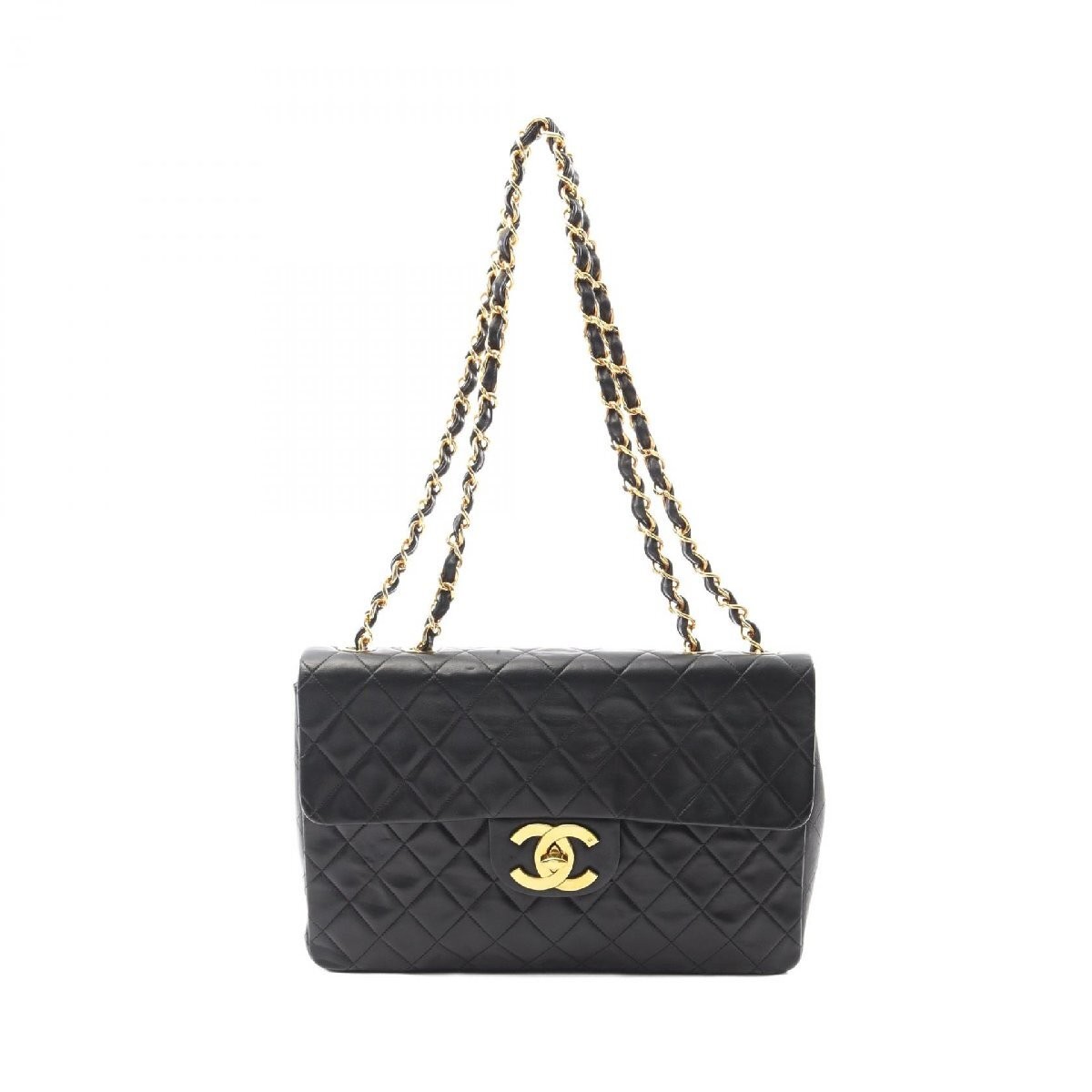 Chanel Matelasse 34 Lambskin Shoulder Bag in Black 109148