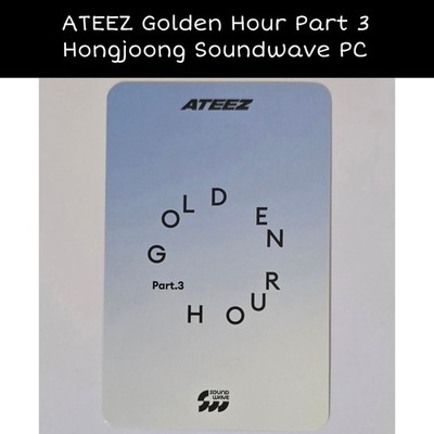 ATEEZ Hongjoong Golden Hour Part 3 Soundwave Tattoo PC | eBay