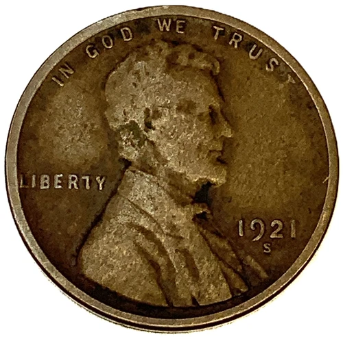 1921-S Lincoln Wheat Cent Penny VG Very Good | Better Date | Actual Coin - 2045