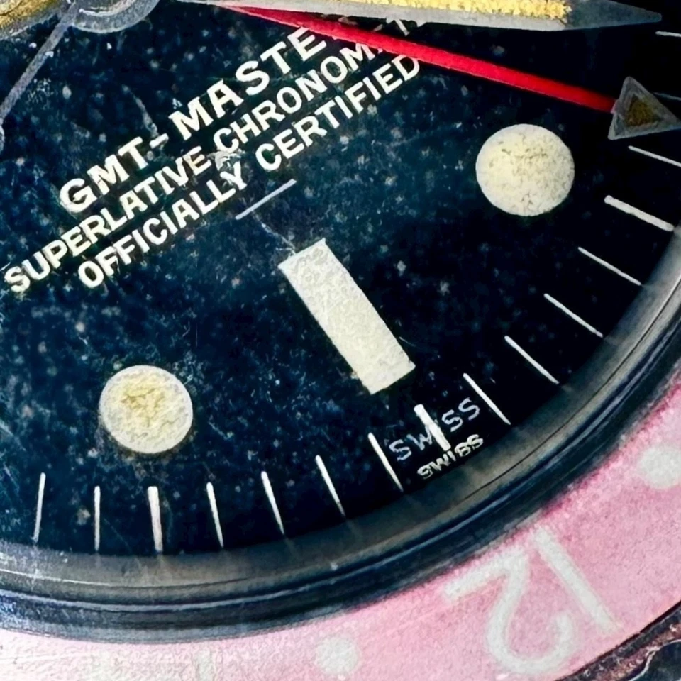 Raro Rolex GMT-Master ref. 1675 Sottolinea Doppio Quadrante Svizzero 1963 - Immagine 3 di 4