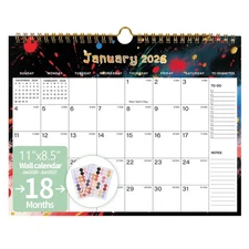 Calendario 18 Mensual Enero 2026 a Junio ​​2027 para Casa u Oficina