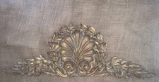 VTG Classic Shell Gold Wall Hanging Decor Hollywood Regency Rococo 21.25”L 7.5”T