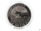 2021 Australia Fraser's Dolphin 1 oz .999 Fine Silver Round 1 Dollar Coin
