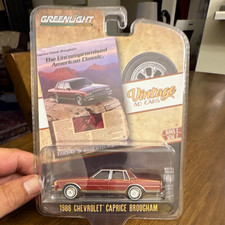 Greenlight Vintage Ad Cars 1986 Chevrolet Caprice Brougham 1:64 Red Unopened Box