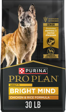 Purina Pro Plan Bright Mind Adult 7+ Chicken & Rice Formula Dry Dog Food, 30-lb 1.93 per pound