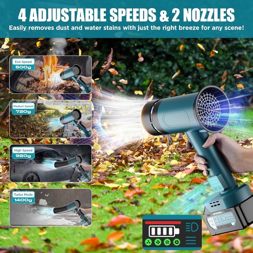 Turbo Speed Oley Blower with Adjustable Nozzles - Perfect for Cars & Patio - Picture 5 of 10