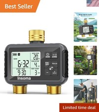 Smart 2-Zone Waterproof Hose Timer with LCD f...