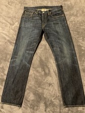 RRL Ralph Lauren Slim Fit Selvedge Denim Jeans Men’s 32x30 Dark Blue USA Made
