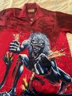 Iron Maiden Eddie Red Graphic button down mens dress shirt Large never worn  — photo 3