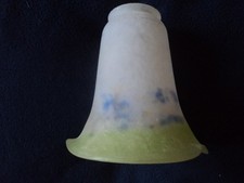 ANCIENNE TULIPE  PATE DE VERRE   NOVERDY ERA  DAUM ART DECO/NOUVEAU LAMPE LUSTRE