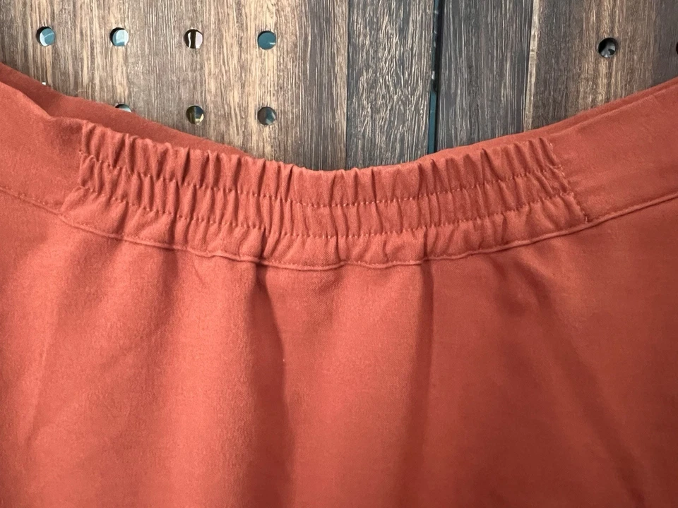 Modcloth Pumpkin Spice Swing Skirt Fully Lined Stretch Pockets Womens Sz 4X EUC - Image 3 of 4