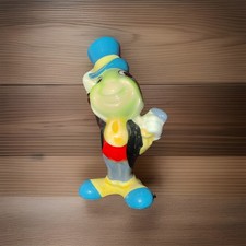 Estatuilla de vidrio de cerámica vintage 1990 Disney Jiminy Cricket Pinocho 3 x 1,5 pulgadas