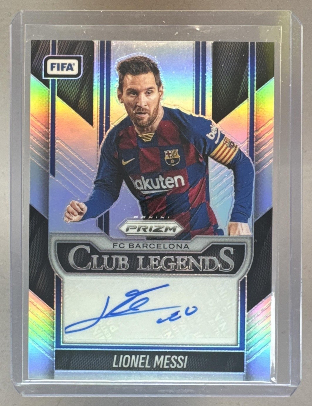 Lionel Messi 2025 Panini Prizm FIFA Silver Club Legends Signatures Auto /199