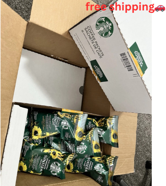 11LB STARBUCKS Sunsera Blend Ground Drip Coffee Blonde Light Roast 72 packet LOT