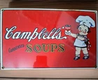 CAMBELL’S SOUPS Ande Rooney Vintage Metal and Porcelain Sign 12.5"x7.5"