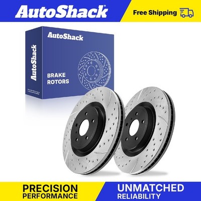 Front Drilled Slotted Brake Rotors for INFINITI, Q50 2014-2023