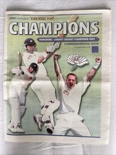 Yorkshire County Cricket Champions 2001 Yorkshire Post 32 page Souvenir