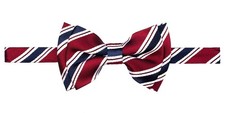 Retreez Preppy Stripe Pattern Woven Microfiber Pre-tied Boy's Bow Tie