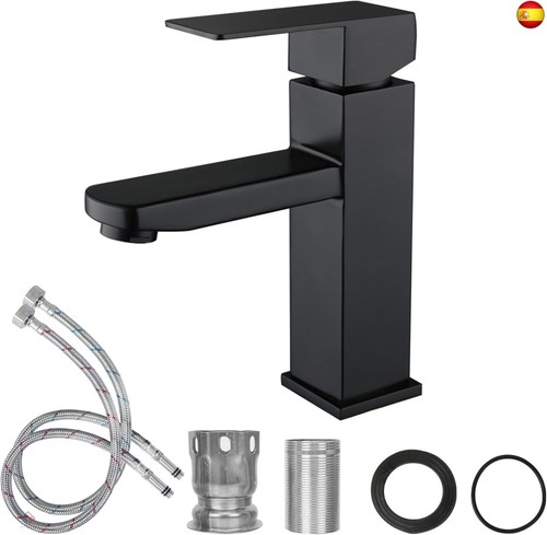 Minnhua Grifo de Baño 180mm Negro Grifo Baño Mate Acero Inoxidable Monomando A - Imagen 1 de 7