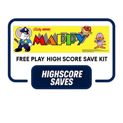 HighScoreSaves - Mappy Arcade Free Play + High Score Save Kit