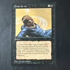 Drain Life Revised French 1994 MTG NM Condition see front and back pics MTG