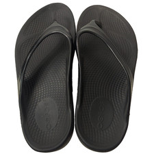 Oofos OOlala Recovery Flip Flops Sandals Size 8 Black Thongs Comfort