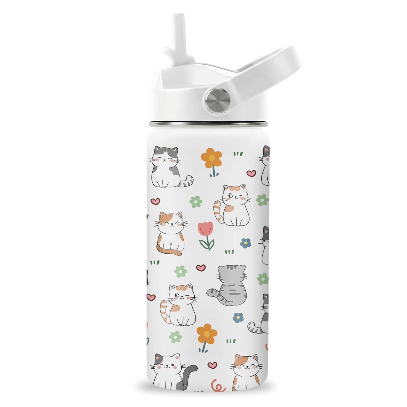 With Straw Lid, Stainless Steel
