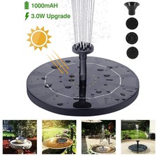 Solar Powered Floating Fountain Pump Water Feature Birdbath Garden Pool Pond UK