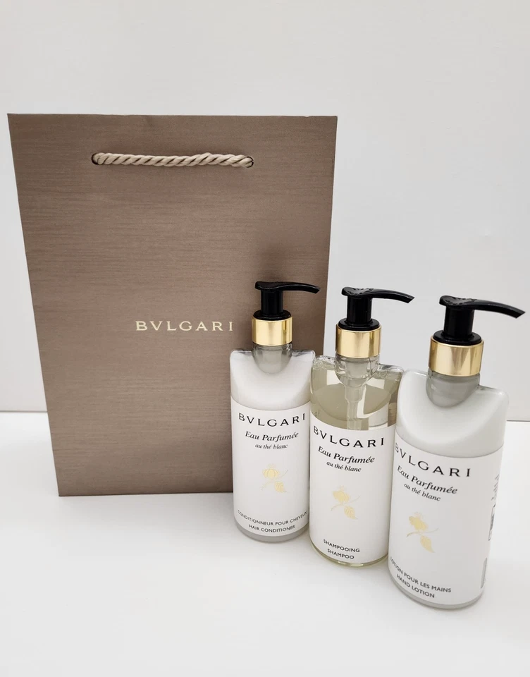 BVLGARI Shampoo , Hair Conditioner, Hand Lotion White Tea au the Blanc 300ml New - Image 4 of 4