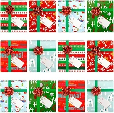 Chinco 12 Pieces Christmas Gift Card Holder Boxes Set, Small Multicolor 