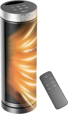 1500w Electric Space Heater for Indoor Use with Thermostat, Oscillation and Remo