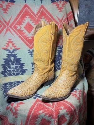 Bilbo Horn-back Caiman Skin Cowboy Boots Pointed Toe Men's