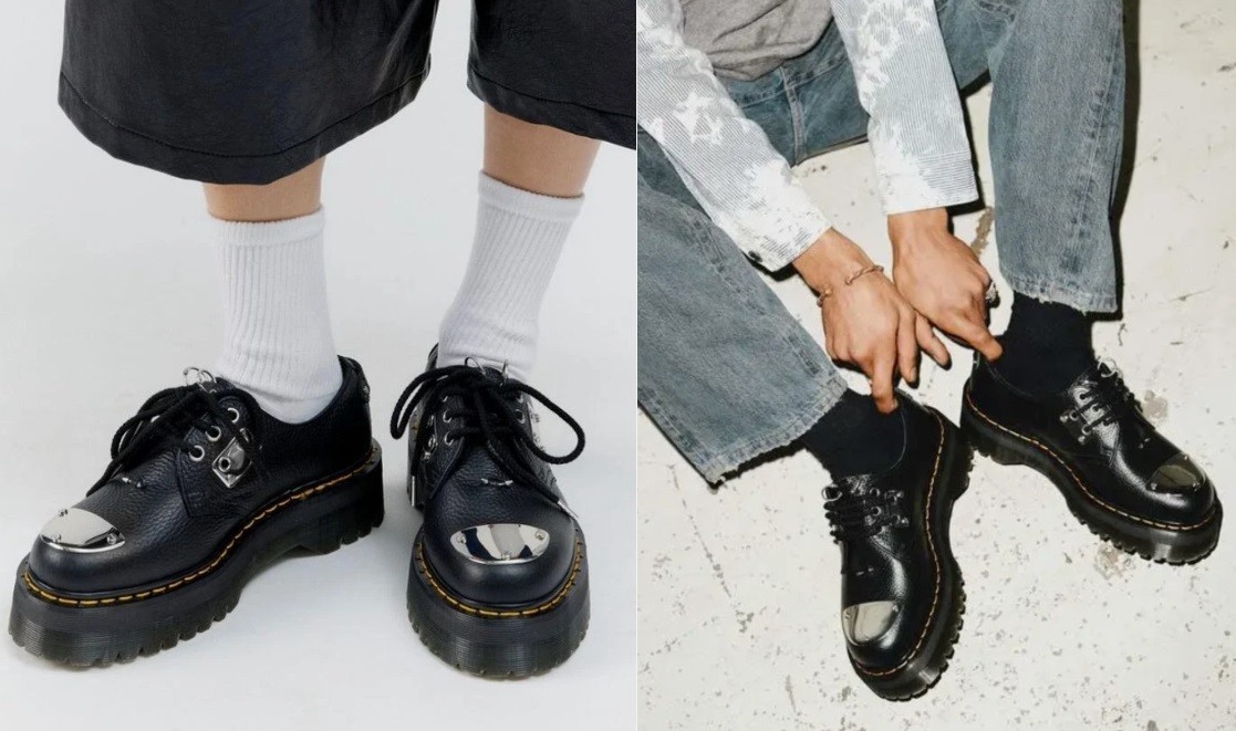 Dr Martens 1461 Quad Piercing HDW Milled Platform Black