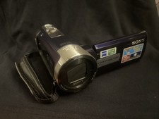 Blue Sony Handycam DCR-SX45 70x Extended Zoom Digital Camcorder w/ Power Adapter