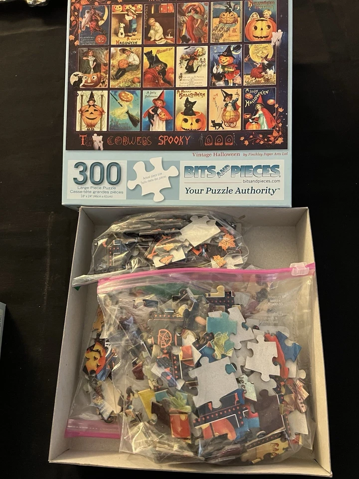 300 Piece Puzzles Bits & Pieces Eurographics Fall Halloween Complete Lot of 4 - Image 3 of 4