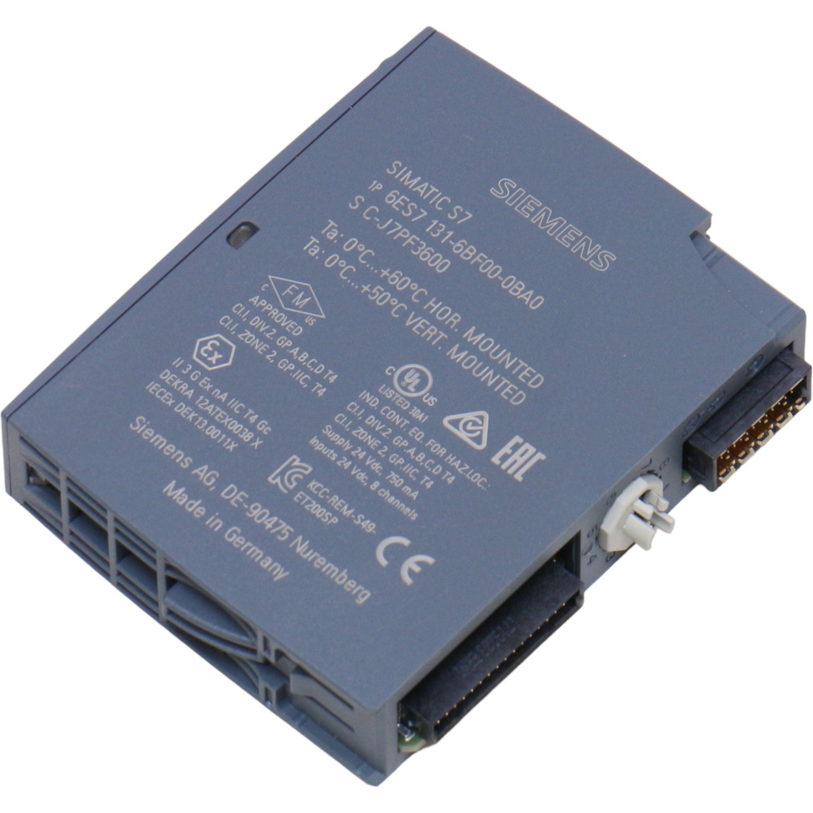 SIEMENS 6ES7131-6BF01-0BA0, Simatic S7: Digital input module, DI 8x 24V DC .....