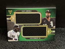 Luis Robert Jr 2024 Topps Triple Threads Jumbo Dual Relic Emerald /27 w Eloy