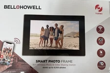 Bell + Howell 10.1" Smart Photo Frame with Frameo (Black), New, Factory Sealed