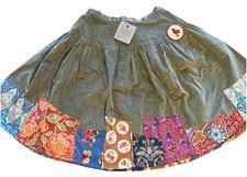 NWT Matilda Jane Meridian Olive Green Secret Fields Corduroy Skirt Sz. 12