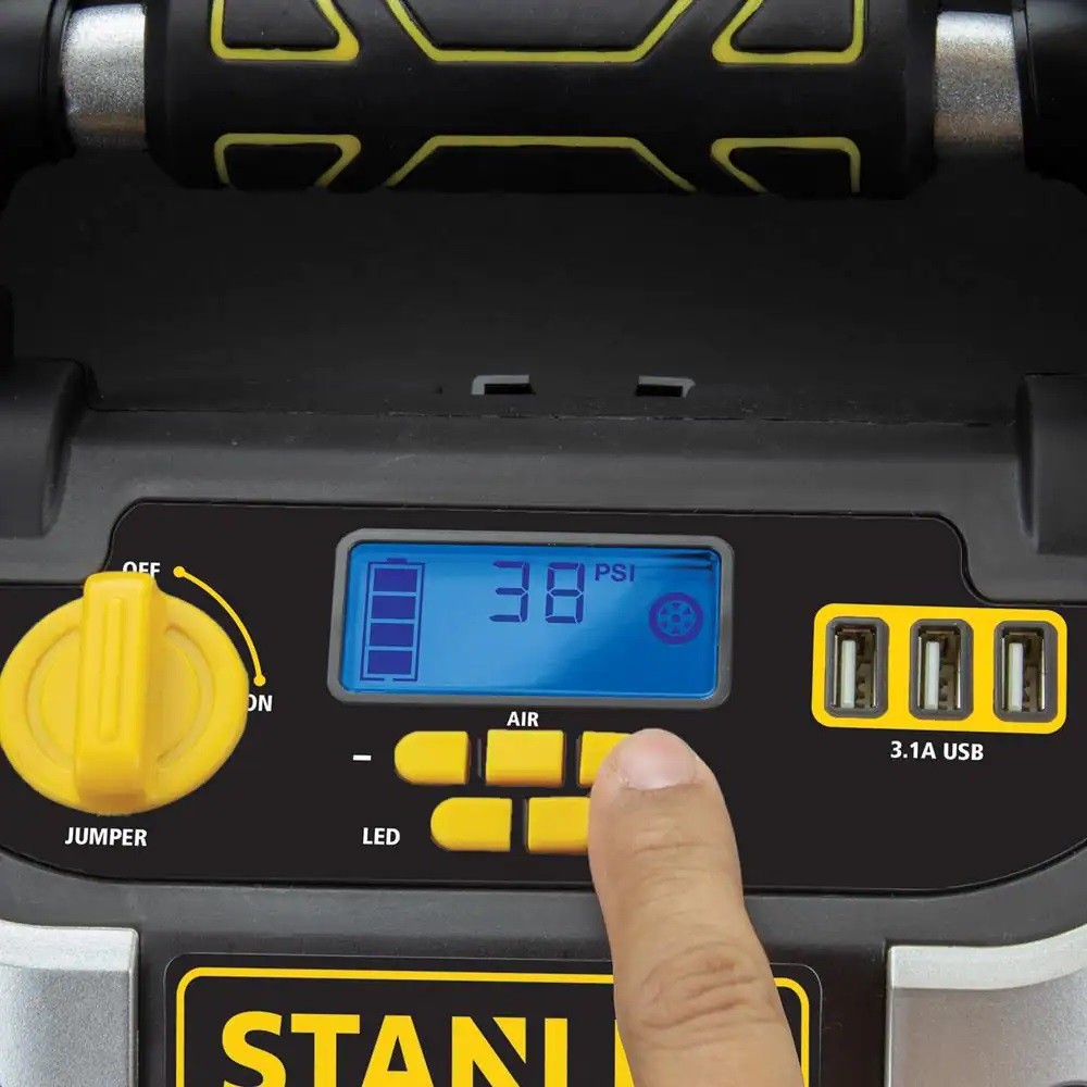 Stanley J5C09D Portable Car Jump Starter with 120 PSI Digital Air Compressor,